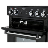 Rangemaster KCH110DFFBL/C Kitchener Black / Chrome 110cm Dual Fuel Range Cooker - product image 8