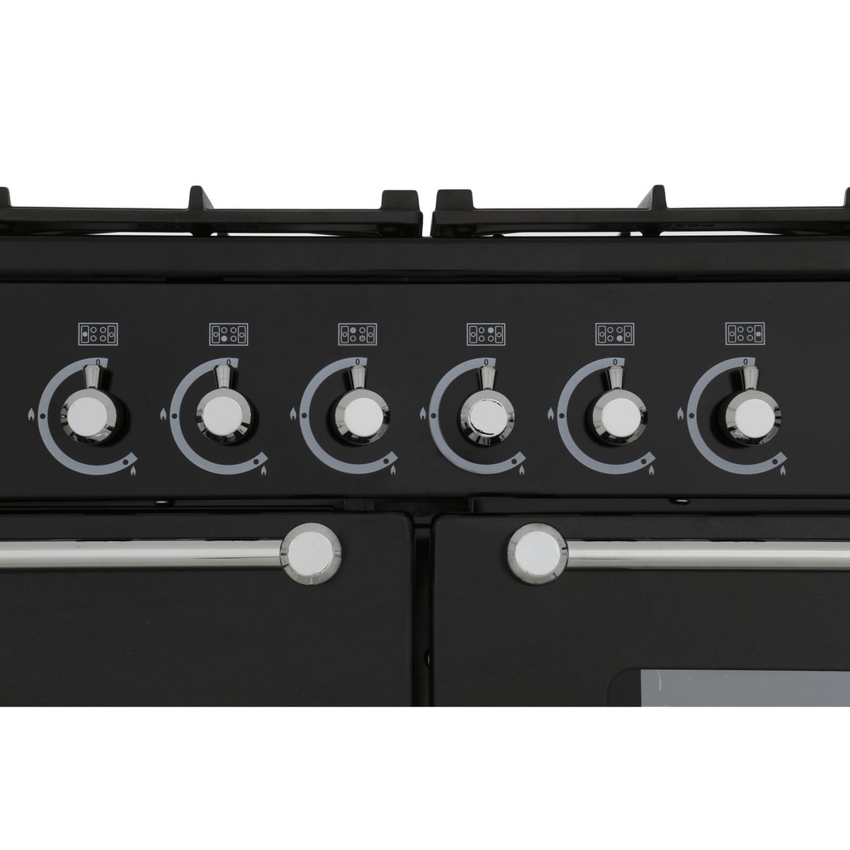 Rangemaster KCH110DFFBL/C Kitchener Black / Chrome 110cm Dual Fuel Range Cooker - product image 10