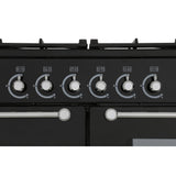Rangemaster KCH110DFFBL/C Kitchener Black / Chrome 110cm Dual Fuel Range Cooker - product image 10