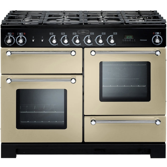 Rangemaster KCH110DFFCR/C Kitchener Cream / Chrome 110cm Dual Fuel Range Cooker - product image 1