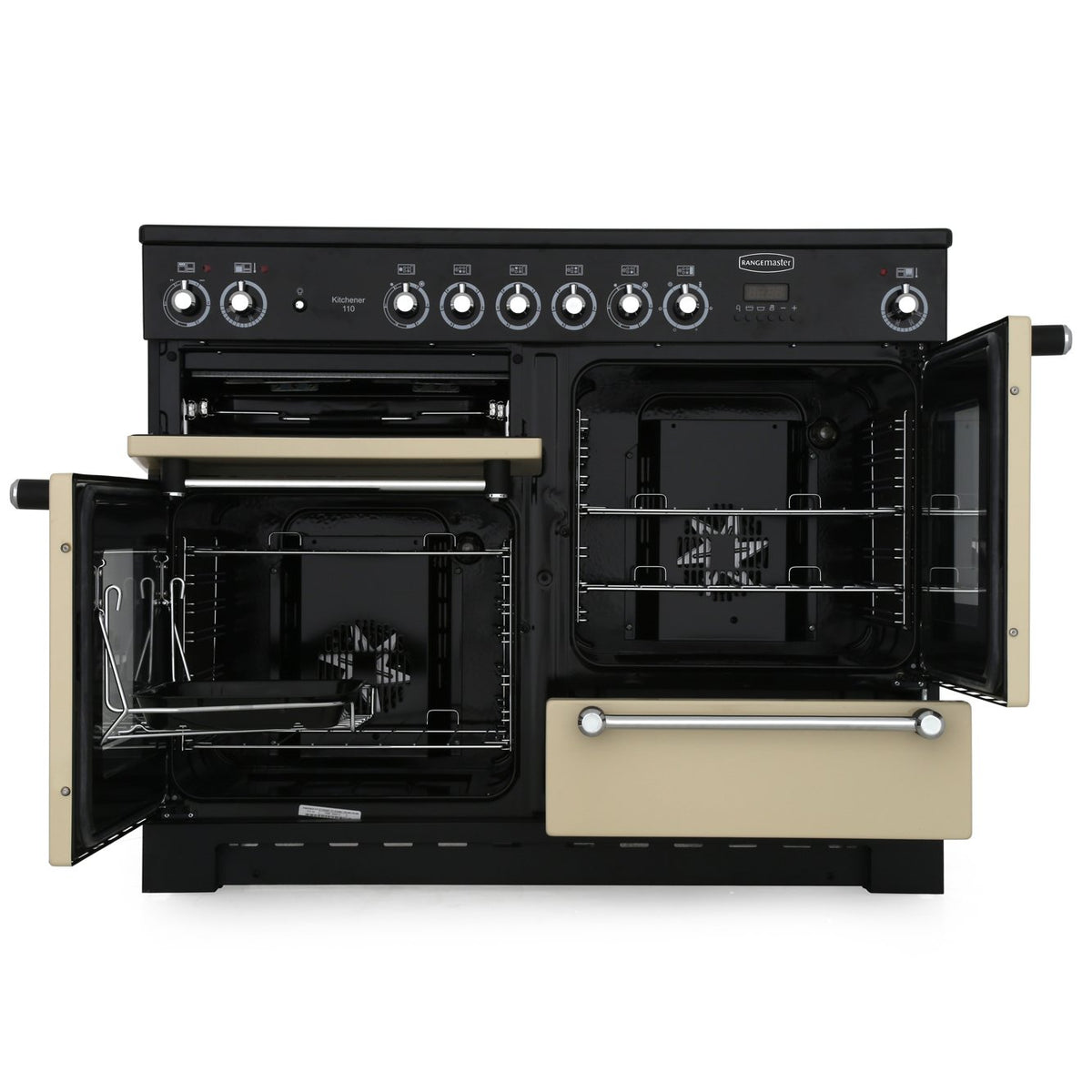Rangemaster KCH110ECCR/C Kitchener Cream / Chrome 110cm Ceramic Range Cooker - product image 4