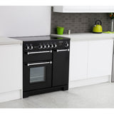 Rangemaster KCH90ECBL/C Kitchener Black / Chrome 90cm Ceramic Range Cooker - product image 2