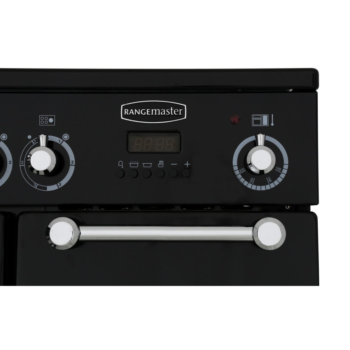 Rangemaster KCH90ECBL/C Kitchener Black / Chrome 90cm Ceramic Range Cooker - product image 11