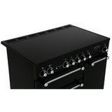 Rangemaster KCH90ECBL/C Kitchener Black / Chrome 90cm Ceramic Range Cooker - product image 13
