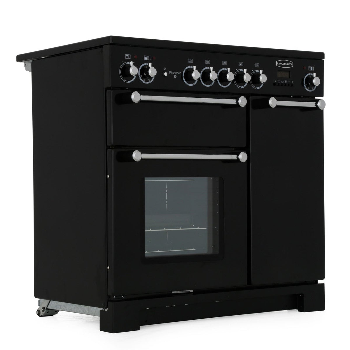 Rangemaster KCH90ECBL/C Kitchener Black / Chrome 90cm Ceramic Range Cooker - product image 3