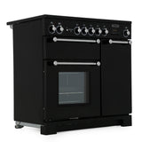 Rangemaster KCH90ECBL/C Kitchener Black / Chrome 90cm Ceramic Range Cooker - product image 3