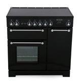 Rangemaster KCH90ECBL/C Kitchener Black / Chrome 90cm Ceramic Range Cooker - product image 1