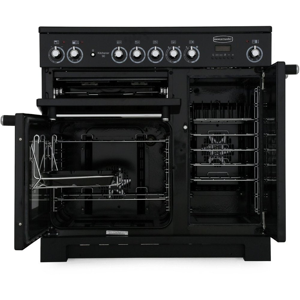 Rangemaster KCH90ECCR/C Kitchener Cream / Chrome 90cm Ceramic Range Cooker - product image 2