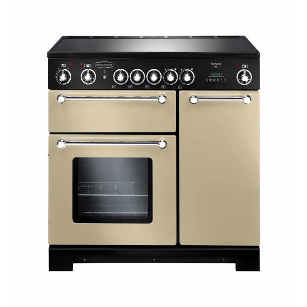 Rangemaster KCH90ECCR/C Kitchener Cream / Chrome 90cm Ceramic Range Cooker - product image 1