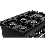Rangemaster KCH90DFFBL/C Kitchener Black / Chrome 90cm Dual Fuel Range Cooker - product image 14