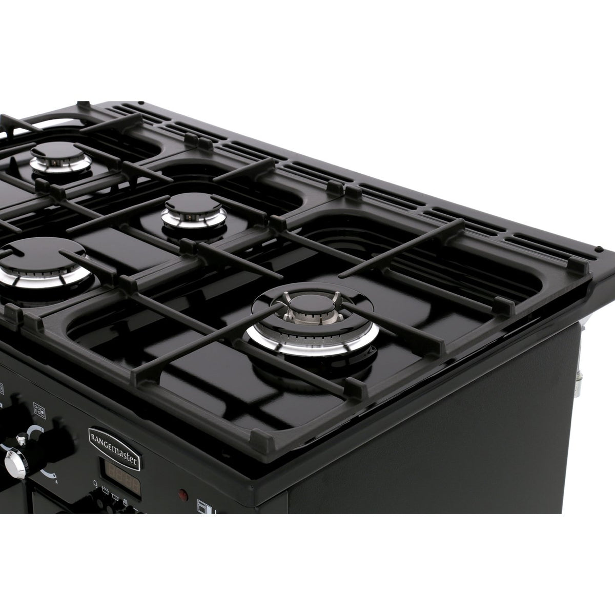 Rangemaster KCH90DFFBL/C Kitchener Black / Chrome 90cm Dual Fuel Range Cooker - product image 15