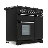 Rangemaster KCH90DFFBL/C Kitchener Black / Chrome 90cm Dual Fuel Range Cooker - product image 4