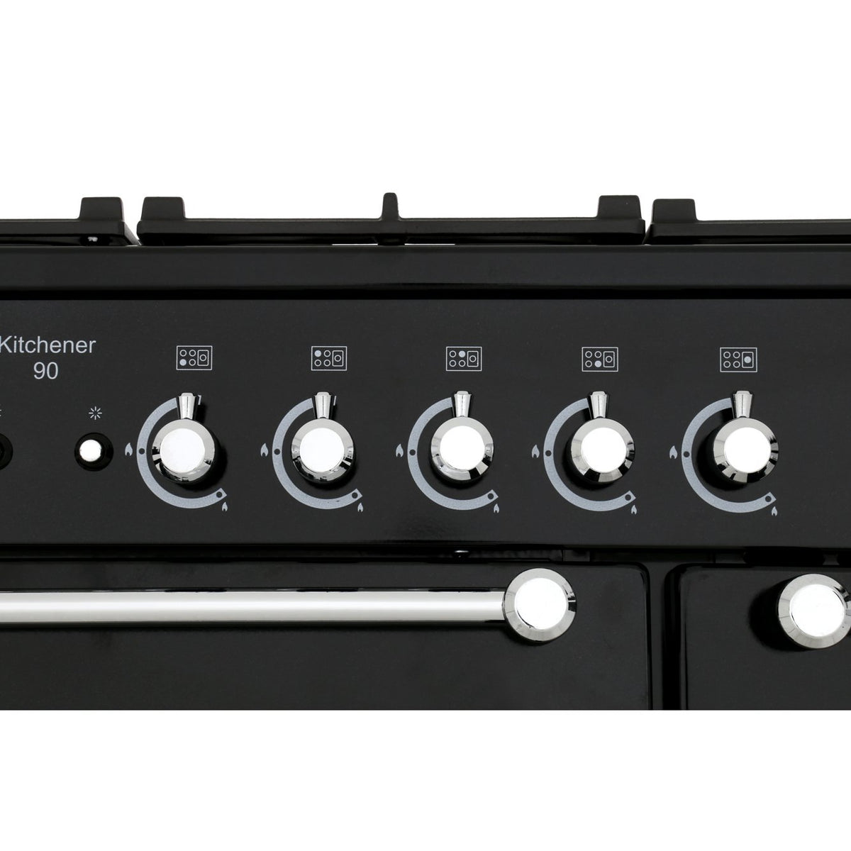 Rangemaster KCH90DFFBL/C Kitchener Black / Chrome 90cm Dual Fuel Range Cooker - product image 10