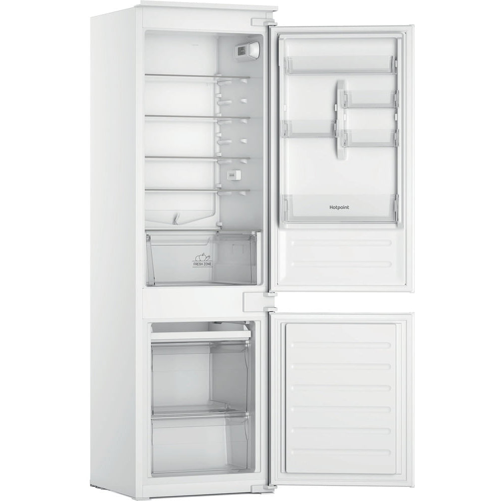 Hotpoint HTC18D011A1 Low Frost Integrated Fridge Freezer, Sliding Hinge, 70/30, White, E Rated - image 2