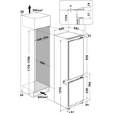 Hotpoint HTC18D011A1 Low Frost Integrated Fridge Freezer, Sliding Hinge, 70/30, White, E Rated - image 9