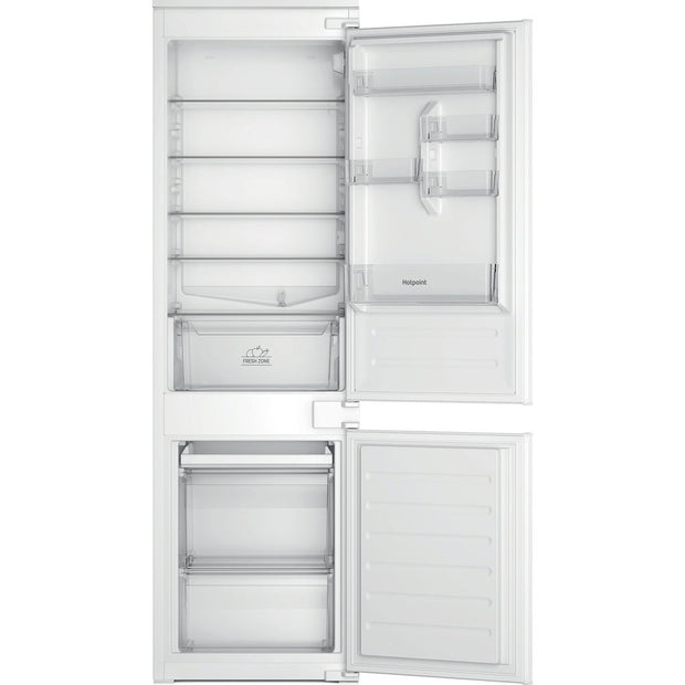 Hotpoint HTC18D011A1 Low Frost Integrated Fridge Freezer, Sliding Hinge, 70/30, White, E Rated - image 1