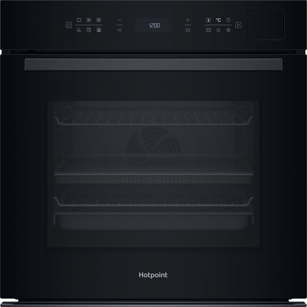 Hotpoint HOI6A8PT1SBUK Built-In Electric Single Oven with Pyrolytic Cleaning, Black, A+ Rated - image 1