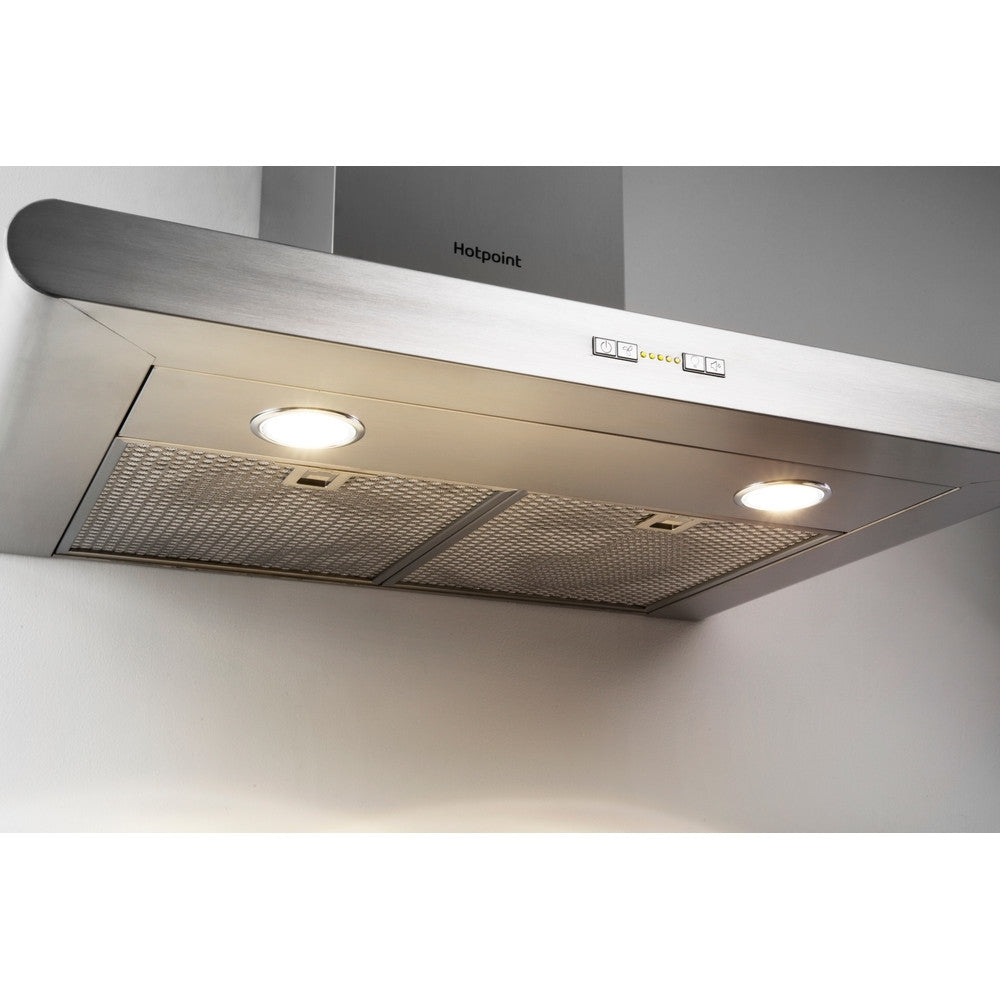 Hotpoint PHC7.7FLBIX 70cm Chimney Cooker Hood, Stainless Steel, B Rated - image 5