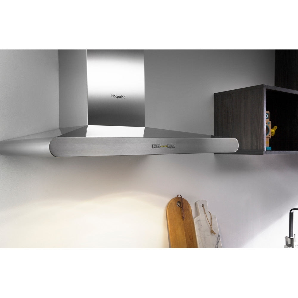 Hotpoint PHC7.7FLBIX 70cm Chimney Cooker Hood, Stainless Steel, B Rated - image 6