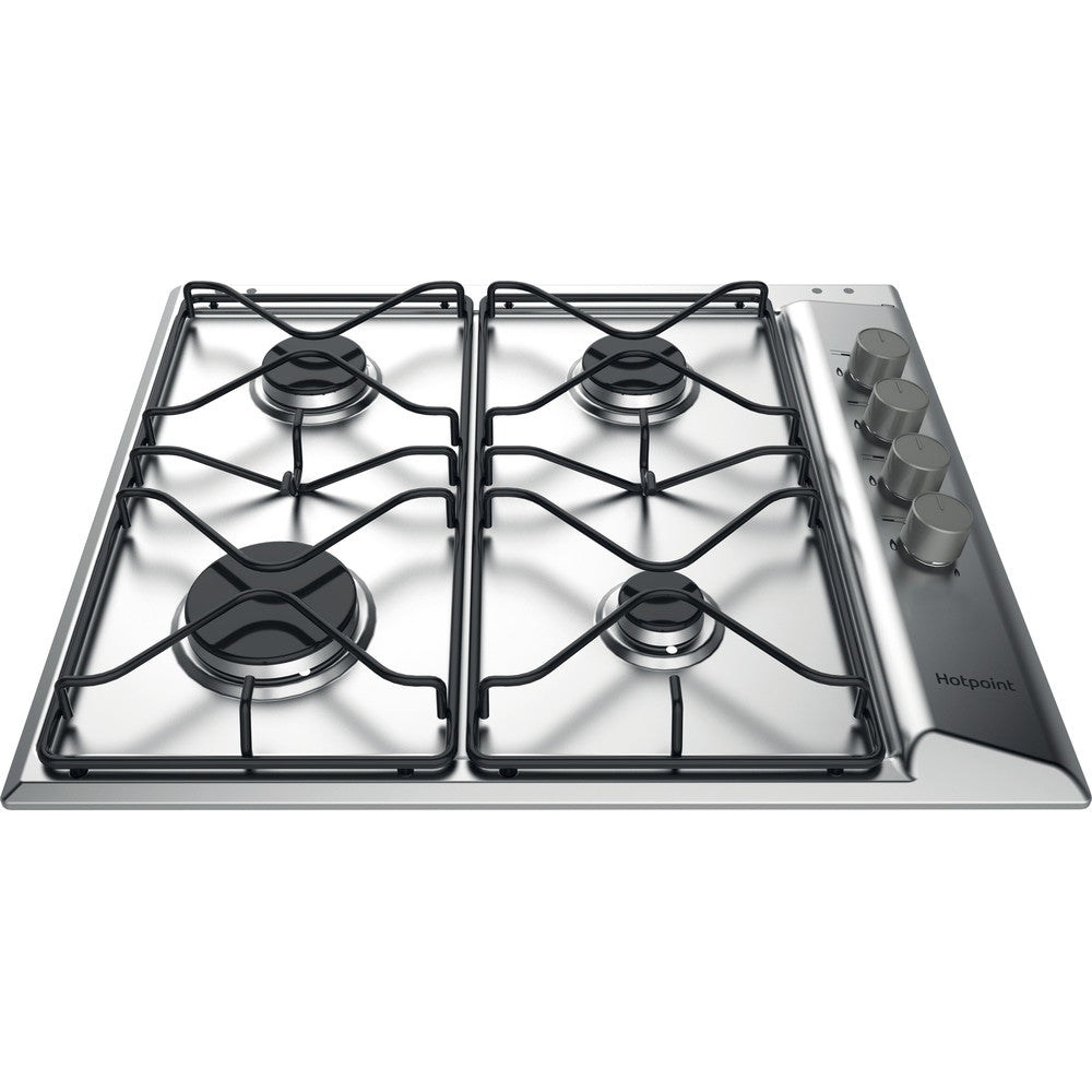 Hotpoint PAN642IX/H 58cm 4 Burner Gas Hob, Stainless Steel - image 1