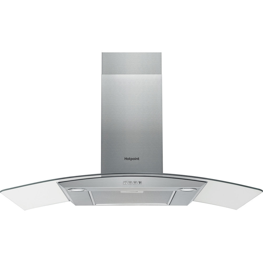 Hotpoint PHGC9.4FLMX 90cm Chimney Cooker Hood, Stainless Steel, D Rated - image 1