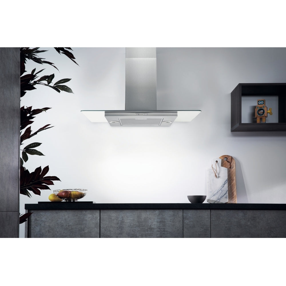 Hotpoint UIF9.3FLBX 90cm Chimney Cooker Hood, Stainless Steel, B Rated - image 5