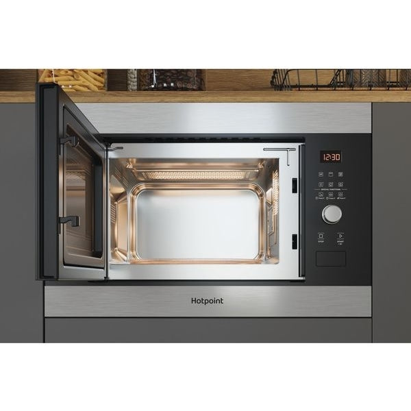 Hotpoint MF25GIXH Built-In Microwave with Grill, Black - image 5
