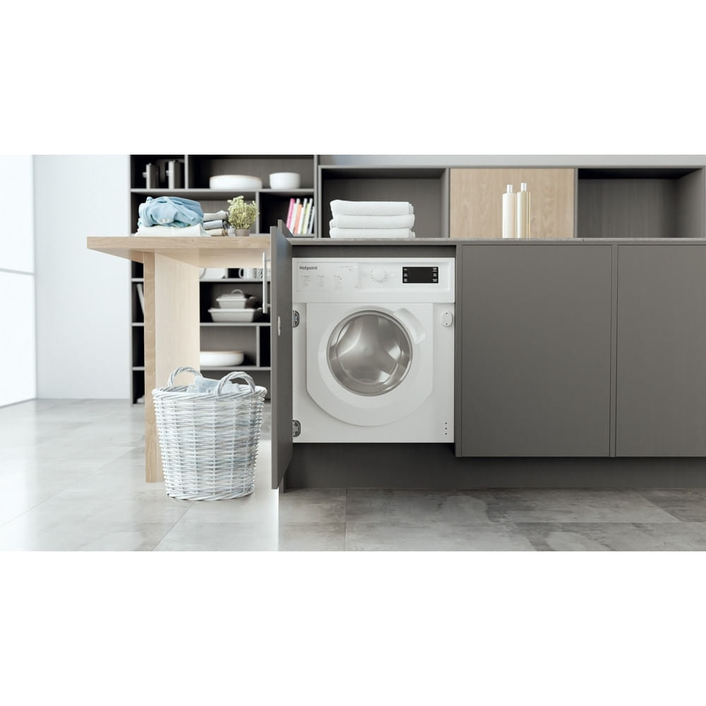 Hotpoint BIWMHG71483UKN Integrated Washing Machine, 7kg, 1400 Spin, White, D Rated - image 5