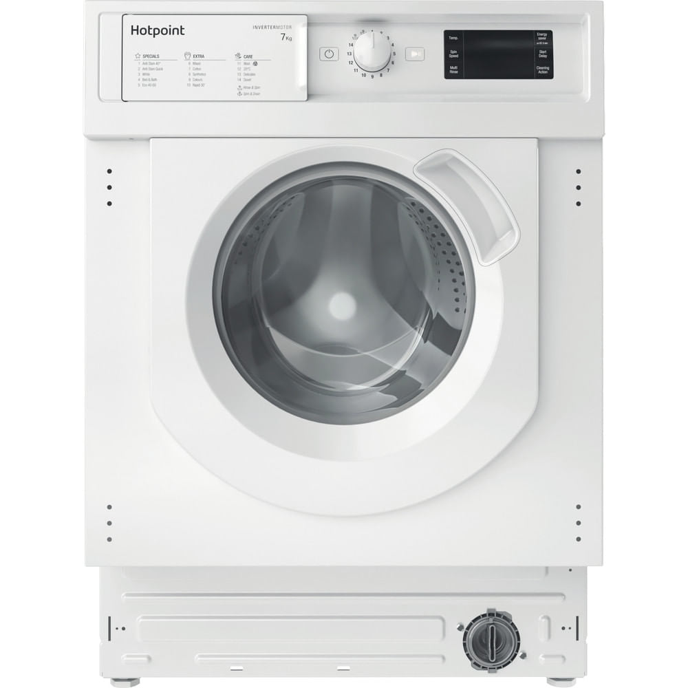 Hotpoint BIWMHG71483UKN Integrated Washing Machine, 7kg, 1400 Spin, White, D Rated - image 1