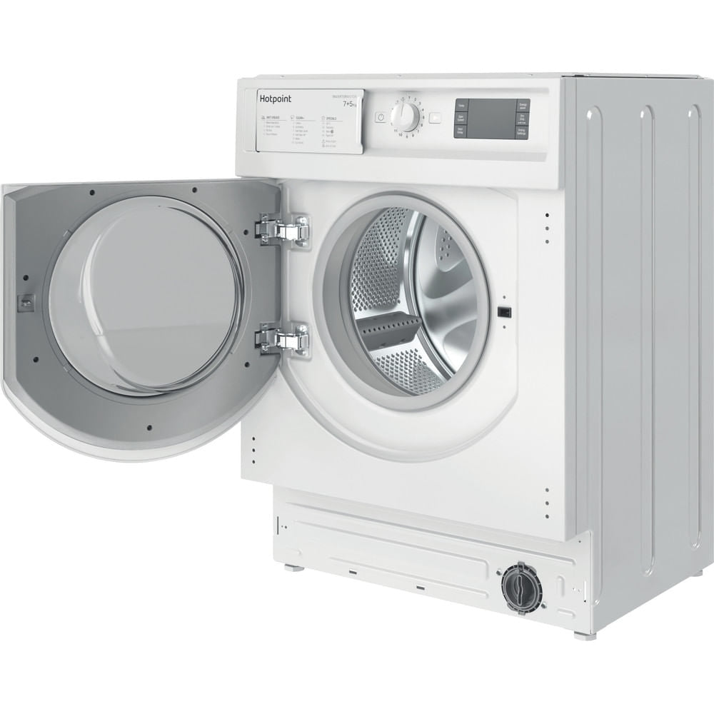 Hotpoint BIWDHG75148UKN Integrated Washer Dryer, 7kg/5kg, 1400 Spin, White, E Rated - image 3