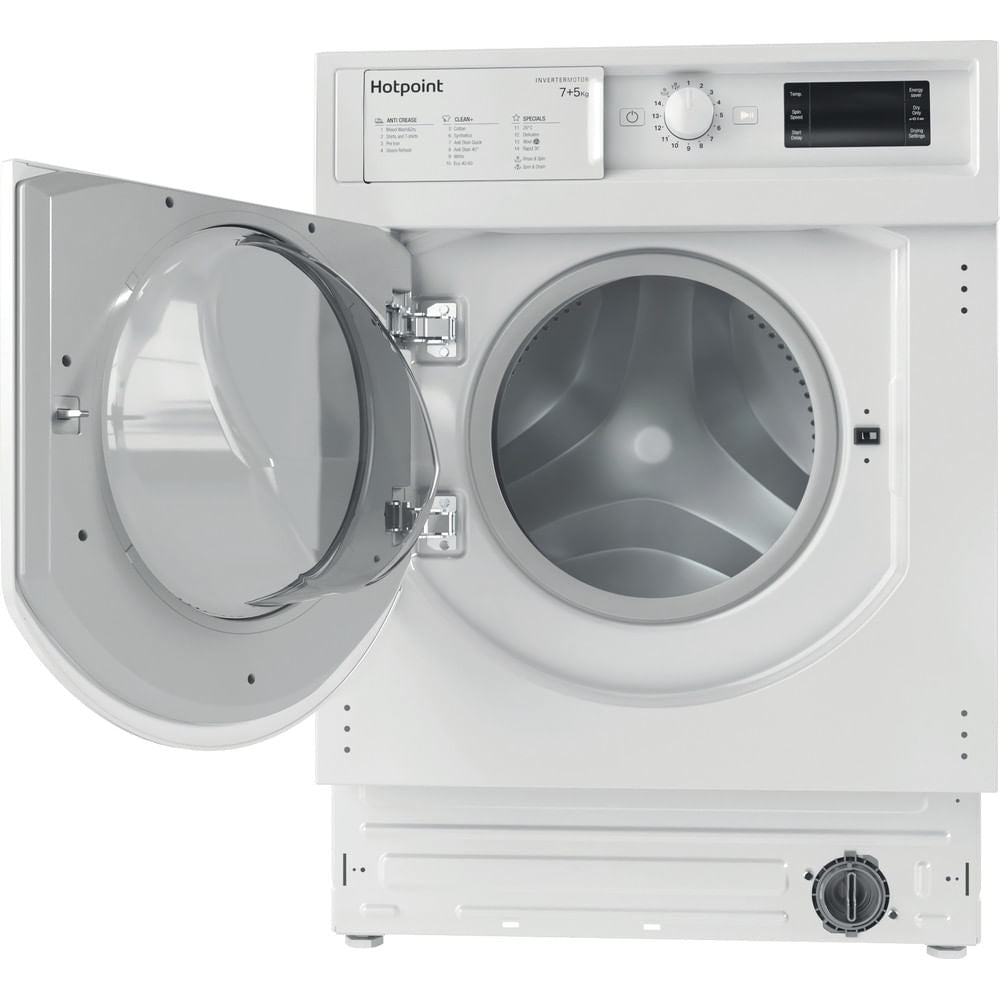 Hotpoint BIWDHG75148UKN Integrated Washer Dryer, 7kg/5kg, 1400 Spin, White, E Rated - image 4