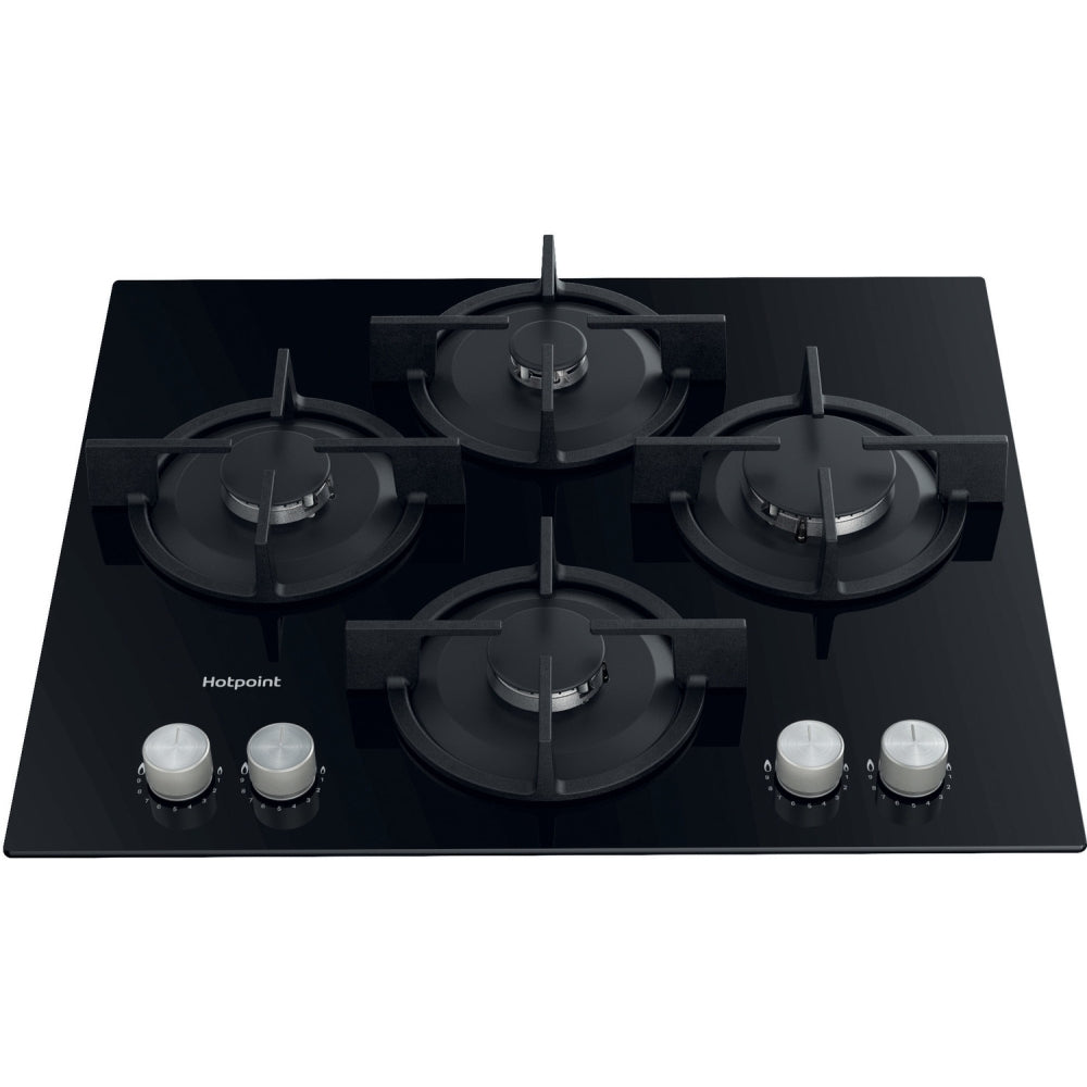 Hotpoint HGS61SBK 60cm 4 Burner Gas Hob, Black - image 2