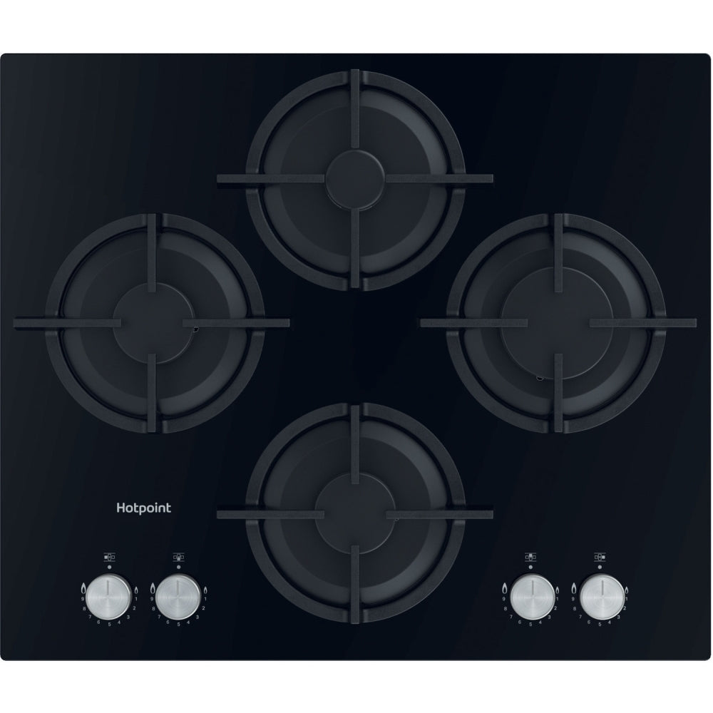 Hotpoint HGS61SBK 60cm 4 Burner Gas Hob, Black - image 1