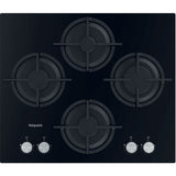 Hotpoint HGS61SBK 60cm 4 Burner Gas Hob, Black - image 1