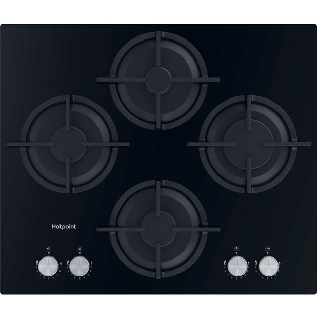Hotpoint HGS61SBK 60cm 4 Burner Gas Hob, Black - image 1