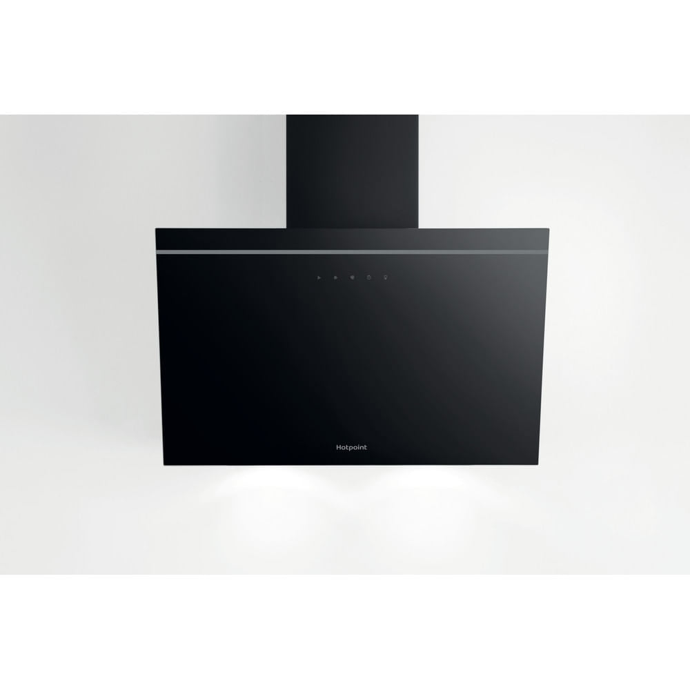 Hotpoint PHVP62FLTK 60cm Chimney Hood, Black, A Rated - image 1