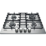 Hotpoint PPH60GDFIXUK 59cm 4 Burner Gas Hob, Silver - image 1