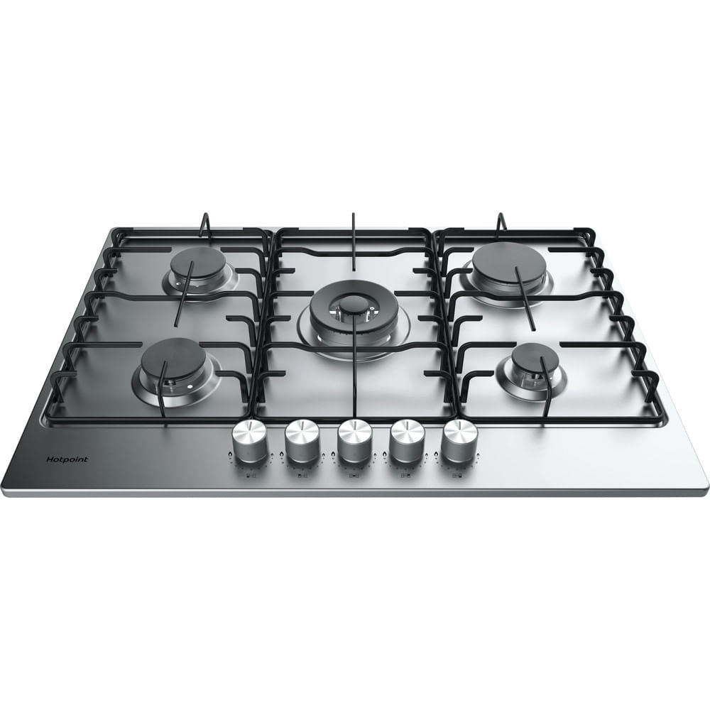 Hotpoint PPH 75P DF IX UK 73cm 5 Burner Gas Hob, Silver - image 1