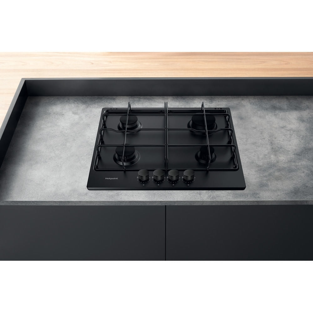 Hotpoint PPH60PFNB 58cm 4 Burner Gas Hob, Anthracite, Grey - image 2