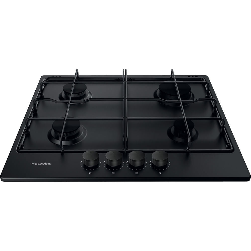 Hotpoint PPH60PFNB 58cm 4 Burner Gas Hob, Anthracite, Grey - image 1