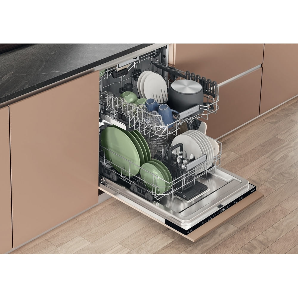 Hotpoint Hydroforce H8IHT59LSUK Fully Integrated Dishwasher, 14 Place Settings, B Rated - image 11