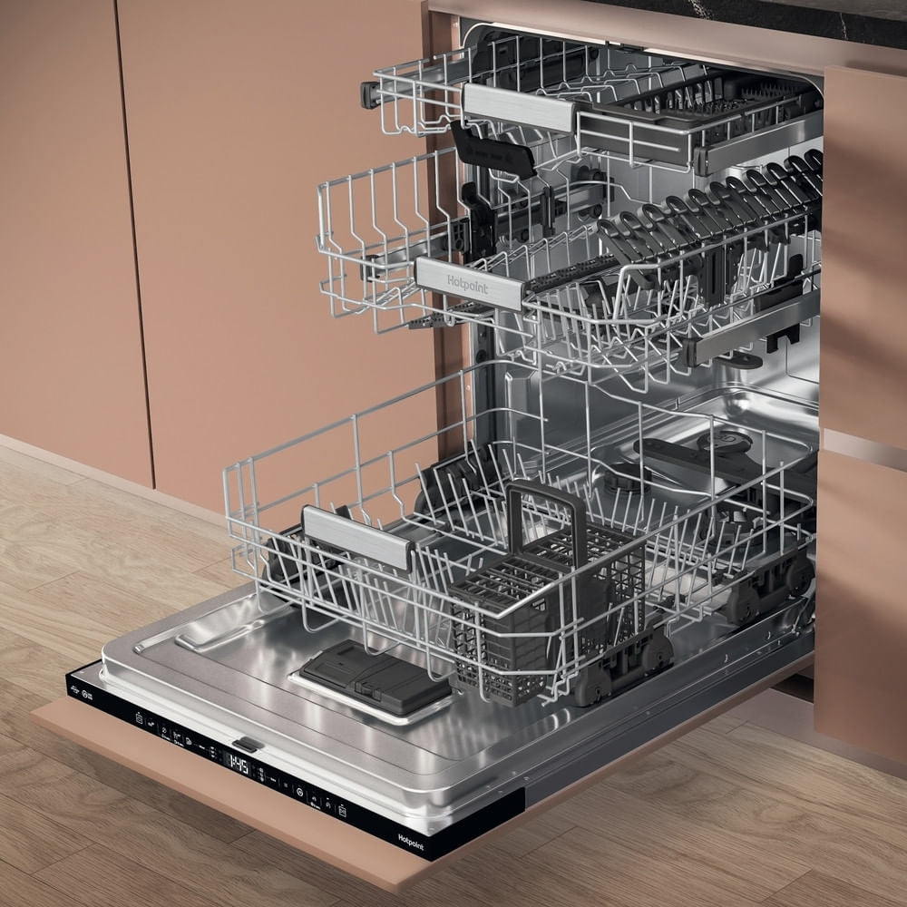Hotpoint Hydroforce H8IHT59LSUK Fully Integrated Dishwasher, 14 Place Settings, B Rated - image 6
