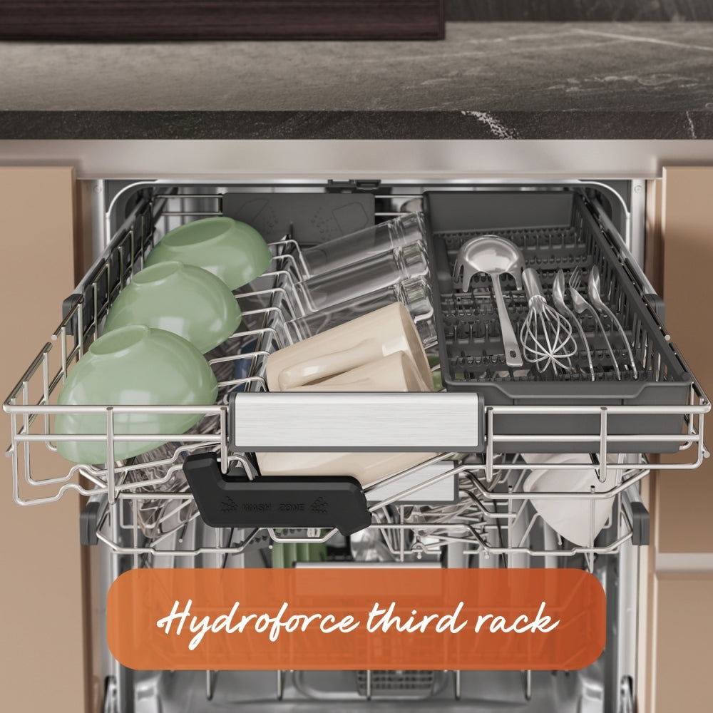 Hotpoint Hydroforce H8IHP42LUK Fully Integrated Dishwasher, 14 Place Settings, C Rated - image 2