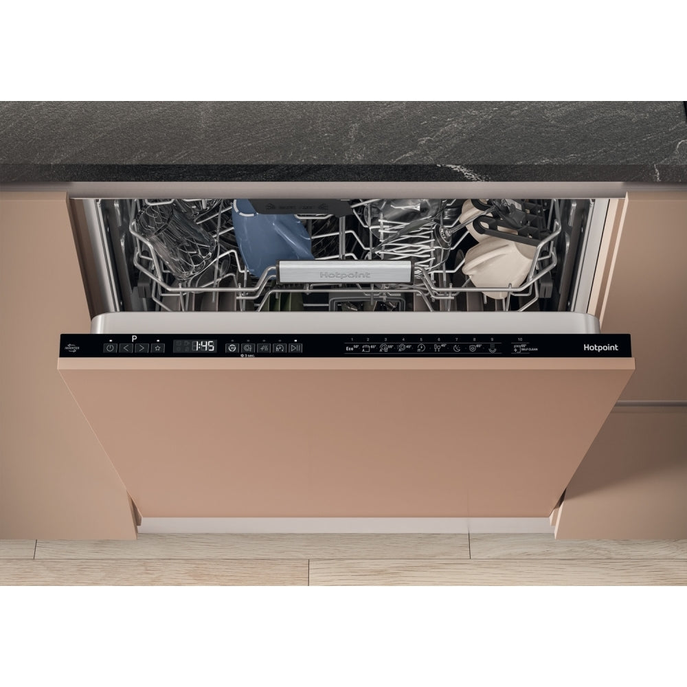 Hotpoint Hydroforce H8IHP42LUK Fully Integrated Dishwasher, 14 Place Settings, C Rated - image 10