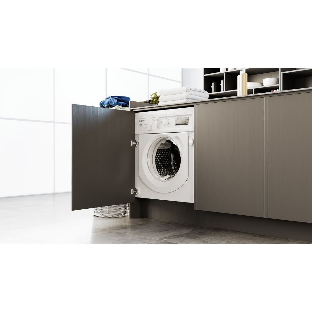 Hotpoint BIWDHG861485UK Integrated Washer Dryer, 8kg/6kg, 1400 Spin, White, D Rated - image 12