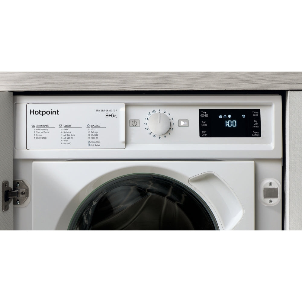 Hotpoint BIWDHG861485UK Integrated Washer Dryer, 8kg/6kg, 1400 Spin, White, D Rated - image 17