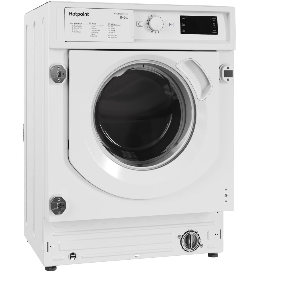 Hotpoint BIWDHG861485UK Integrated Washer Dryer, 8kg/6kg, 1400 Spin, White, D Rated - image 5