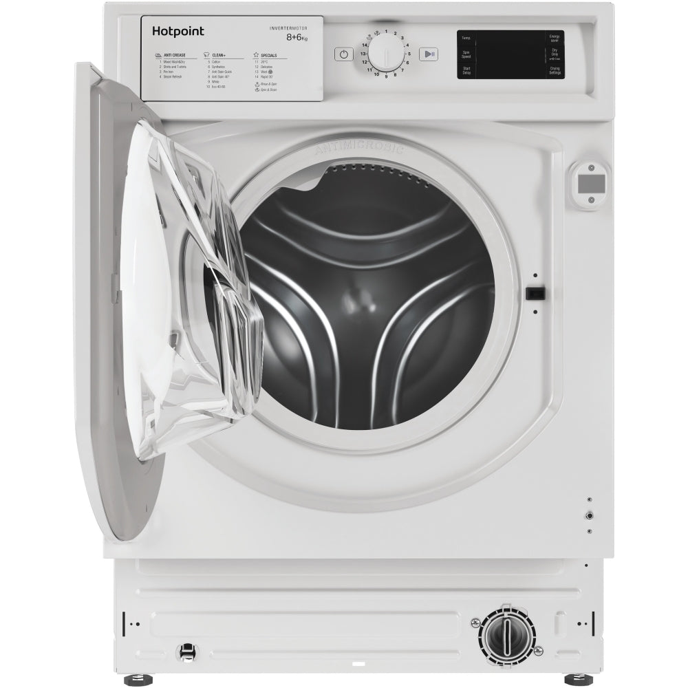 Hotpoint BIWDHG861485UK Integrated Washer Dryer, 8kg/6kg, 1400 Spin, White, D Rated - image 6