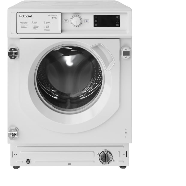 Hotpoint BIWDHG861485UK Integrated Washer Dryer, 8kg/6kg, 1400 Spin, White, D Rated - image 1