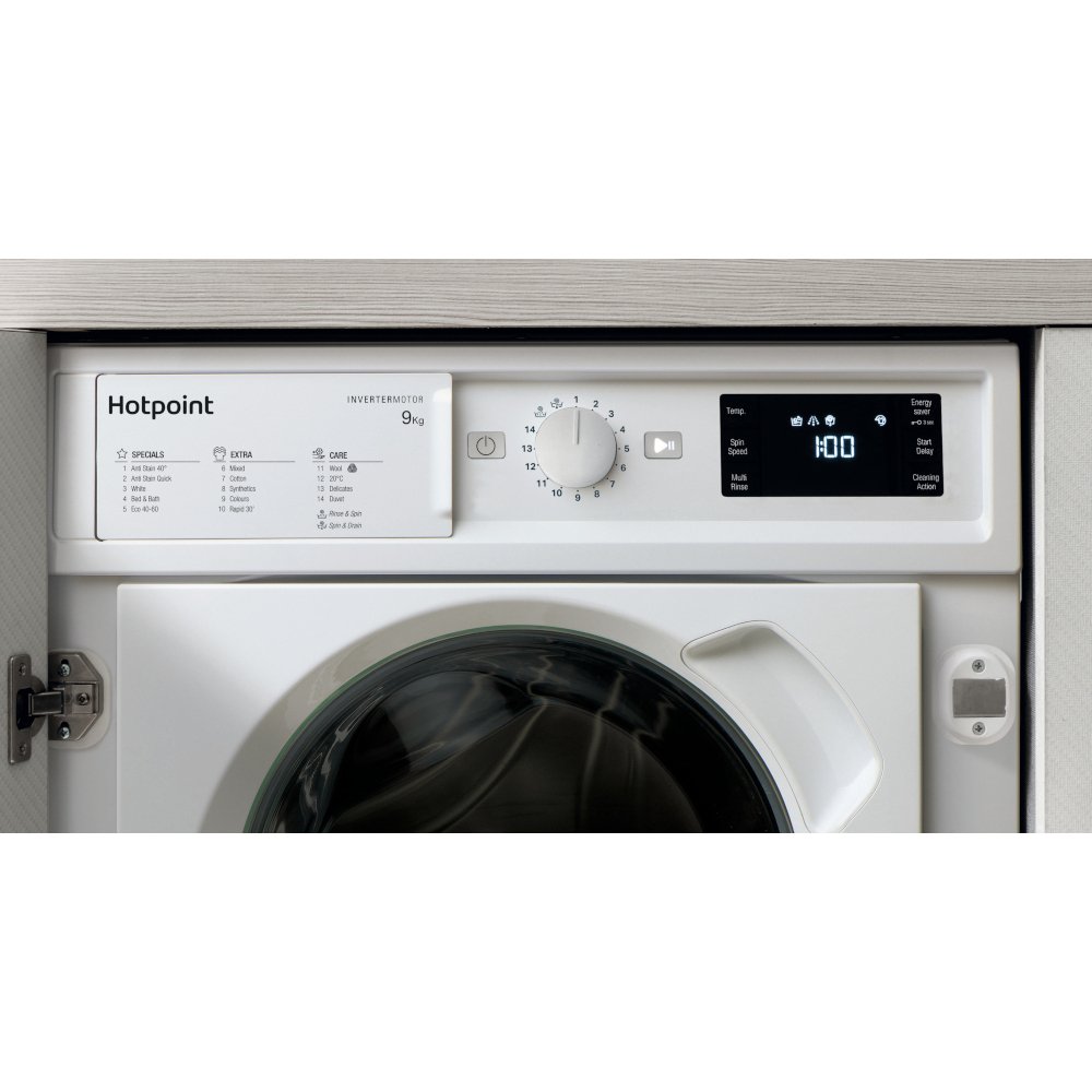 Hotpoint BIWMHG91485UK Integrated Washing Machine, 9kg, 1400 Spin, White, B Rated - image 11
